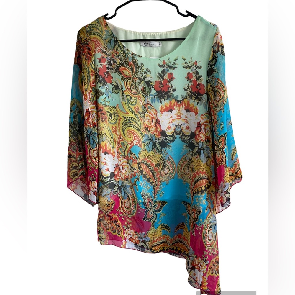 Vintage Cover Charge Watercolor, Tunic/Dress. M75